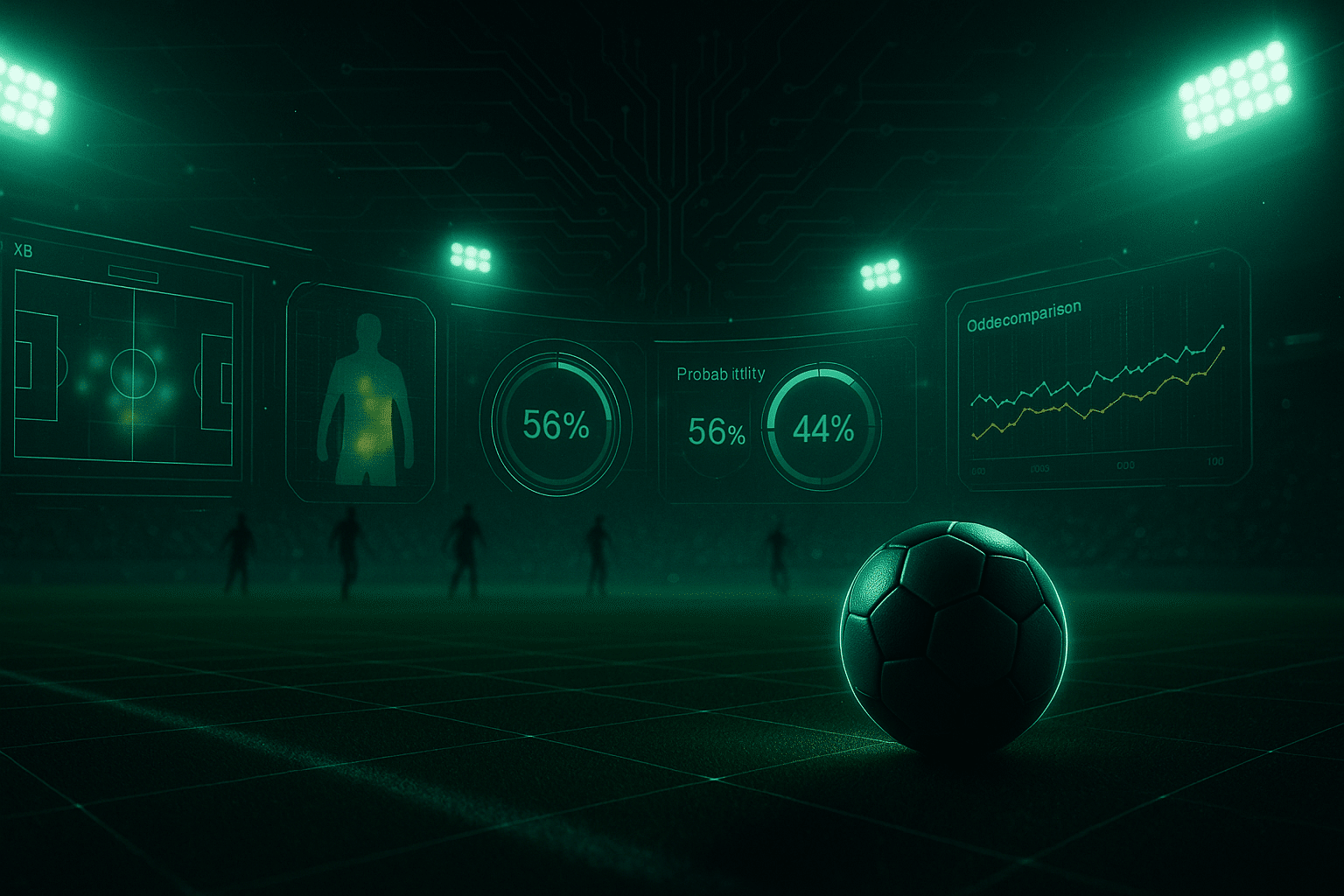 ภาพประกอบจุดเด่นระบบสถิติและ AI ช่วยให้ วิเคราะห์บอล วันนี้ แม่น ในการเดิมพันฟุตบอล